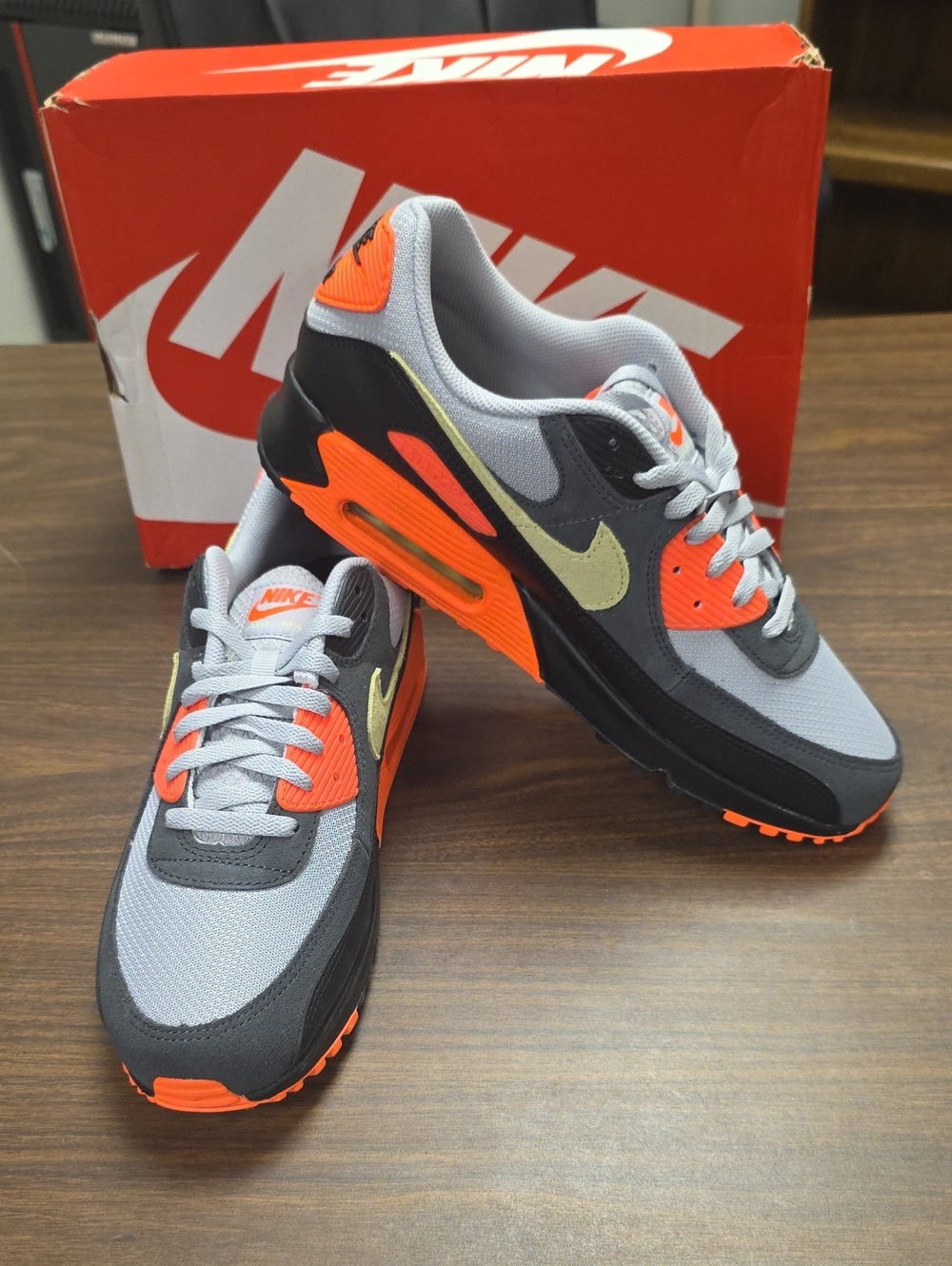 Nike Air Max 90 Lt Smoke Grey/Limelight DM0029-018 Men's 13 New